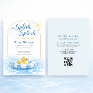 Invitación Todo en uno Fiesta de Splash de bebé Fiesta de bie