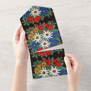 Invitación Todo En Uno Flor alpina suiza Edelweiss