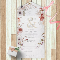 Floral rosa y blanca romántica sin cena