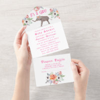 Flores de elefante insípidas es un Baby Shower Chi