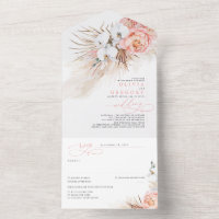 Flores rosas Rubor y Boda exótico de hierba de Pam
