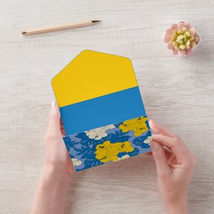 Invitación Todo En Uno Flores y hojas de Hibiscus