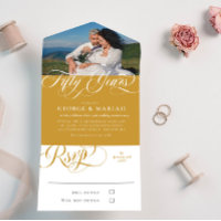 Foto de remolinos de oro y blanco Aniversario de b