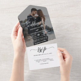 Invitación Todo En Uno Foto moderna elegante