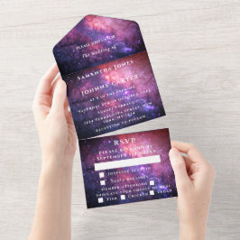 Invitación Todo En Uno Galaxy Starry Night Stars Sky Nebula Cosmic