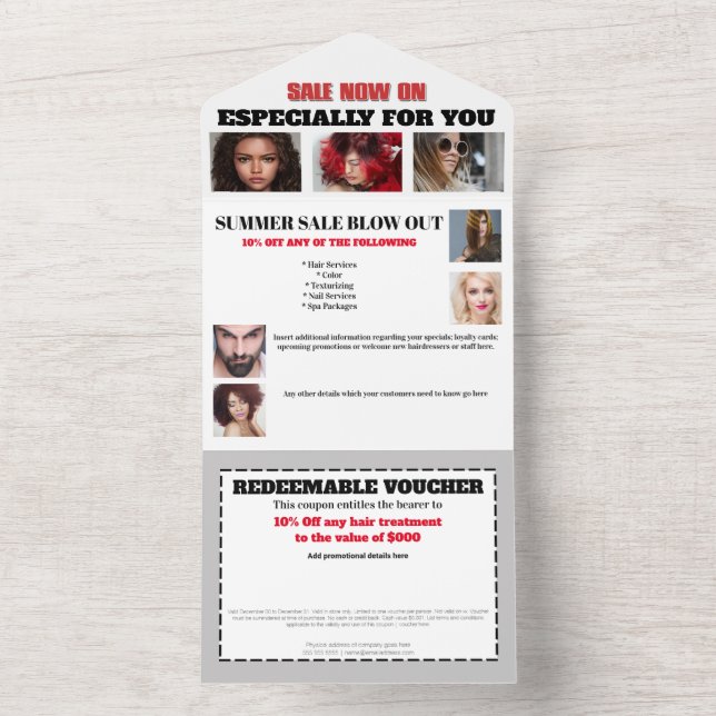 Invitación Todo En Uno Gales de venta promocional de fotos de Business 13 (Interior)