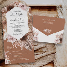 Grado Boho Terracotta Pampas con Boda RSVP