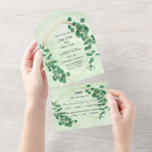 Greeneración geométrica Eucalyptus deja Boda