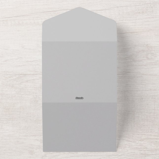 Invitación Todo En Uno Gris Pálido Suave Geométrico (Afuera)