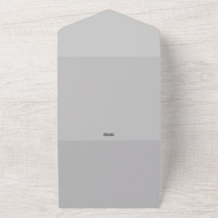 Invitación Todo En Uno Gris Pálido Suave Geométrico