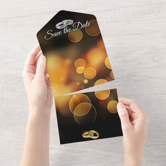 Invitación Todo En Uno Guarda la fecha (desgarro)