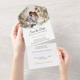 Invitación Todo En Uno Guardar la fecha en una sola invitación