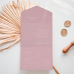 Invitación Todo En Uno Guión caprichoso | Sello y envío de Rosas turbios<br><div class="desc">Presentamos nuestro impresionante guión caprichoso | Polvoriento sello de rosa y enviar todo en una sola invitación perfecta para su sencilla celebración moderna de primavera boho. Nuestro elegante diseño incluye una vibrante paleta de colores pastel y luminosa con un guión de caligrafía de moda vintage. Ya sea que prefiera un...</div>