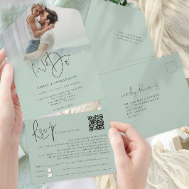 Invitación Todo En Uno Hacemos Sobreposición de Fotografía Boda de guión 