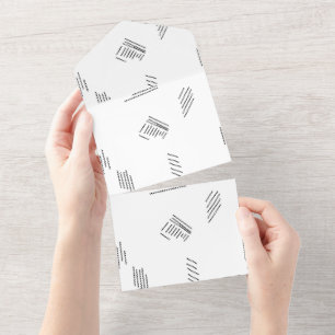 Invitación Todo En Uno Horizontal, cáliz plateado