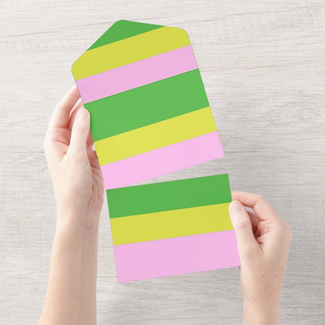 Invitación Todo En Uno imagen de tres colores (desgarro)