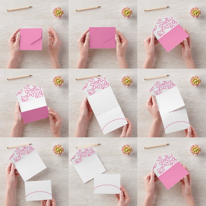 Invitación Todo En Uno Imán de coche de patrón floral