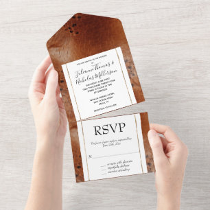 Invitación Todo En Uno Impresión de un animal moreno