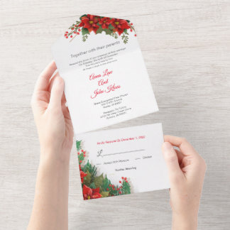 Invitación Todo En Uno Invitación a navidades todos en una boda