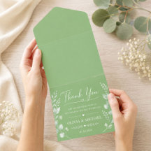 Invitación de boda de lujo en verde salvia