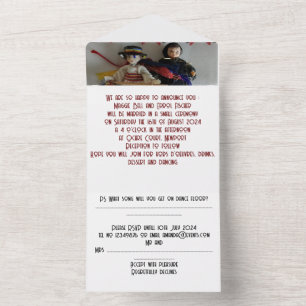Invitación Todo En Uno invitación de boda en uno