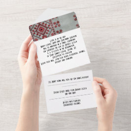 Invitación Todo En Uno invitación de boda en uno