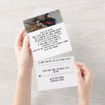 invitación de boda en uno