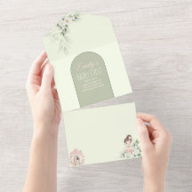 Invitación de cumpleaños número uno de hada de flo