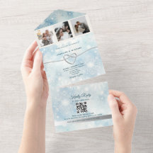 Invitar QR+Fotos de Winter Wonderland All-in-One