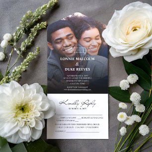 Invitación Todo En Uno Joyful Fun Photo Boda