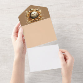 Invitación Todo En Uno La tipografía de oro feliz año nuevo 2025