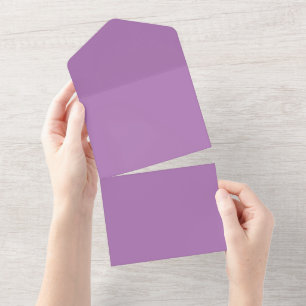 Invitación Todo En Uno Lavanda #AD7682, púrpura pastel