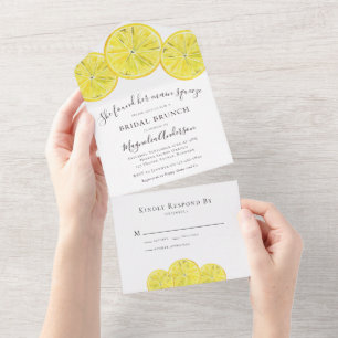 Invitación Todo En Uno Lemon Main Squeeze Brieze Shower