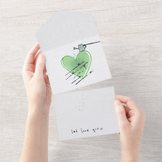 Invitación Todo En Uno let love grow