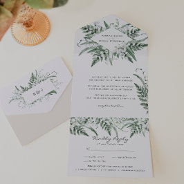 Invitación Todo En Uno Lily del Valle | Boda floral blanco