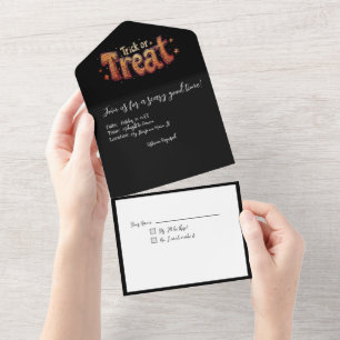 Invitación Todo En Uno Lío de Jack-o-Lanterns