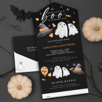 Little Boo Halloween Diaper Raffle Black