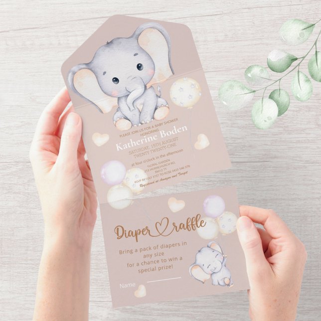 Invitación Todo En Uno Lluvia acuática para bebés (Subido por el creador)