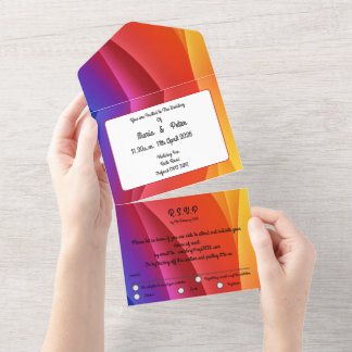 Invitación Todo En Uno Los colores de la puesta de sol del arco iris form