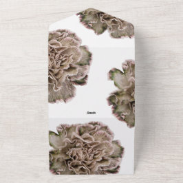 Invitación Todo En Uno Los tonos neutros florecen en una sola boda