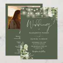 Todo en uno Luces de Verde Olivo Foto Boda