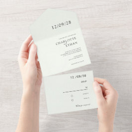 Invitación Todo En Uno Luminoso simple y elegante