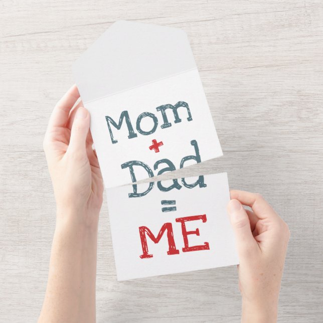 Invitación Todo En Uno Mamá y papá son yo (desgarro)