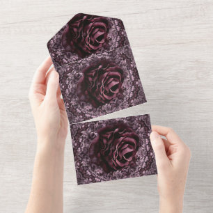 Invitación Todo En Uno Mandala de rosa 