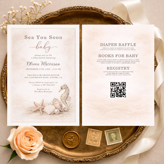 Invitación Todo en Uno Mar Tú Bebé Pronto Shower (Subido por el creador)