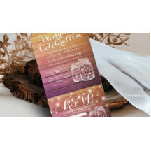 Mason Jars String ilumina la boda de madera rústic