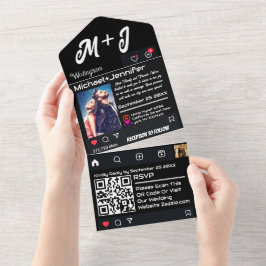 Invitación Todo En Uno Matanza personalizada de código QR estilo Instagra