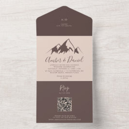 Invitación Todo En Uno Matrimonio en el País de Montaña