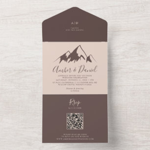 Invitación Todo En Uno Matrimonio en el País de Montaña