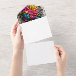 Invitación Todo En Uno Máximo Imprimible Resumen ecléctico colorido